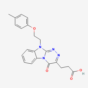 3-{10-[2-(4-Methylphenoxy)ethyl]-4-oxo-4,10-dihydro[1,2,4]triazino[4,3-a]benzimidazol-3-yl}propanoic acid