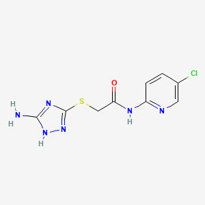 2-[(3-amino-1H-1,2,4-triazol-5-yl)sulfanyl]-N-(5-chloropyridin-2-yl)acetamide