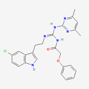 N-[(E)-{[2-(5-Chloro-1H-indol-3-YL)ethyl]amino}[(4,6-dimethylpyrimidin-2-YL)amino]methylidene]-2-phenoxyacetamide