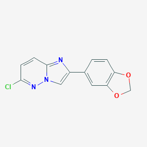 molecular formula C13H8ClN3O2 B114698 2-(2H-1,3-苯并二氧杂环-5-基)-6-氯咪唑并[1,2-b]哒嗪 CAS No. 141409-08-7