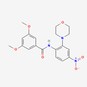 molecular formula C19H21N3O6 B11469821 3,5-dimethoxy-N-[2-(morpholin-4-yl)-4-nitrophenyl]benzamide 