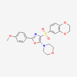 4-[4-(2,3-Dihydro-1,4-benzodioxin-6-ylsulfonyl)-2-(4-methoxyphenyl)-1,3-oxazol-5-yl]morpholine