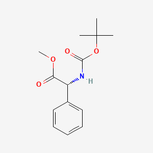 molecular formula C14H19NO4 B1146983 (R)-叔丁氧羰基氨基苯乙酸甲酯 CAS No. 141190-94-5