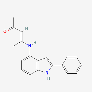 (3E)-4-[(2-phenyl-1H-indol-4-yl)amino]pent-3-en-2-one