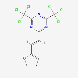 B1146987 2-[2-(Furan-2-yl)vinyl]-4,6-bis(trichloromethyl)-1,3,5-triazine CAS No. 154880-05-4