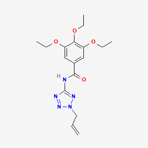 molecular formula C17H23N5O4 B11469871 3,4,5-triethoxy-N-[2-(prop-2-en-1-yl)-2H-tetrazol-5-yl]benzamide 