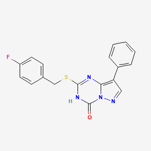 2-((4-fluorobenzyl)thio)-8-phenylpyrazolo[1,5-a][1,3,5]triazin-4(3H)-one