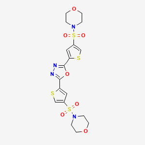 4,4'-[1,3,4-Oxadiazole-2,5-diylbis(thiene-2,4-diylsulfonyl)]dimorpholine