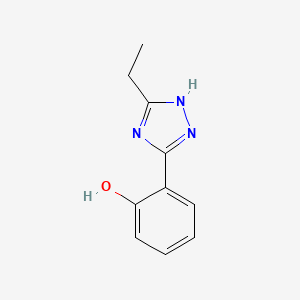 molecular formula C10H11N3O B11469911 2-(3-ethyl-1H-1,2,4-triazol-5-yl)phenol 