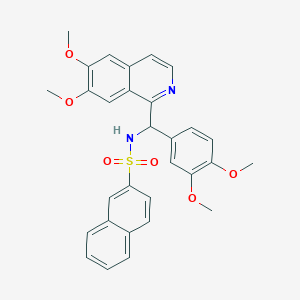 N-[(6,7-dimethoxyisoquinolin-1-yl)(3,4-dimethoxyphenyl)methyl]naphthalene-2-sulfonamide