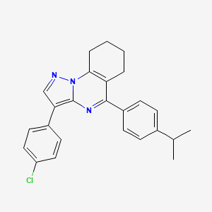 3-(4-Chlorophenyl)-5-[4-(propan-2-yl)phenyl]-6,7,8,9-tetrahydropyrazolo[1,5-a]quinazoline