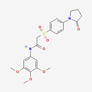 2-{[4-(2-oxopyrrolidin-1-yl)phenyl]sulfonyl}-N-(3,4,5-trimethoxyphenyl)acetamide