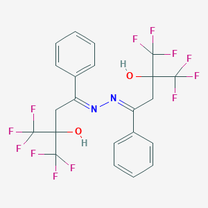 B011470 (4Z)-1,1,1-trifluoro-4-phenyl-4-[(Z)-[4,4,4-trifluoro-3-hydroxy-1-phenyl-3-(trifluoromethyl)butylidene]hydrazinylidene]-2-(trifluoromethyl)butan-2-ol CAS No. 101221-66-3