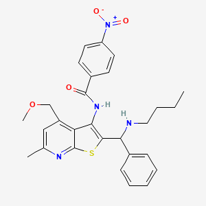 N-{2-[(butylamino)(phenyl)methyl]-4-(methoxymethyl)-6-methylthieno[2,3-b]pyridin-3-yl}-4-nitrobenzamide