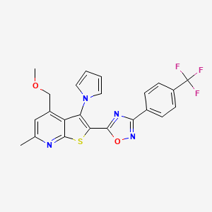 4-(methoxymethyl)-6-methyl-3-(1H-pyrrol-1-yl)-2-{3-[4-(trifluoromethyl)phenyl]-1,2,4-oxadiazol-5-yl}thieno[2,3-b]pyridine