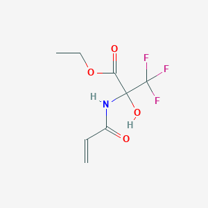 molecular formula C8H10F3NO4 B11470070 Ethyl 3,3,3-trifluoro-2-hydroxy-2-(prop-2-enoylamino)propanoate 