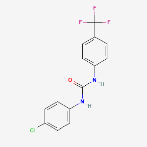 molecular formula C14H10ClF3N2O B11470099 1-(4-Chlorophenyl)-3-[4-(trifluoromethyl)phenyl]urea 