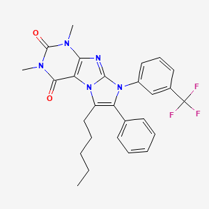 1,3-dimethyl-6-pentyl-7-phenyl-8-[3-(trifluoromethyl)phenyl]-1H-imidazo[2,1-f]purine-2,4(3H,8H)-dione