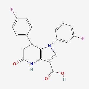 1-(3-fluorophenyl)-7-(4-fluorophenyl)-5-oxo-4,5,6,7-tetrahydro-1H-pyrrolo[3,2-b]pyridine-3-carboxylic acid