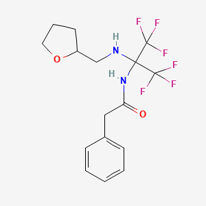 Benzeneacetamide, N-[2,2,2-trifluoro-1-[[(tetrahydro-2-furanyl)methyl]amino]-1-(trifluoromethyl)ethyl]-