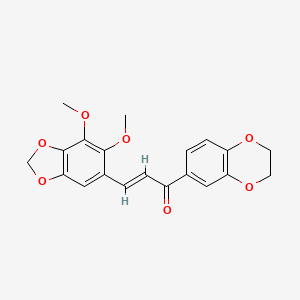 (2E)-1-(2,3-dihydro-1,4-benzodioxin-6-yl)-3-(6,7-dimethoxy-1,3-benzodioxol-5-yl)prop-2-en-1-one