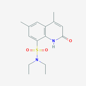 molecular formula C15H20N2O3S B11470143 N,N-diethyl-4,6-dimethyl-2-oxo-1,2-dihydroquinoline-8-sulfonamide 