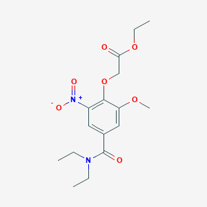 Ethyl [4-(diethylcarbamoyl)-2-methoxy-6-nitrophenoxy]acetate