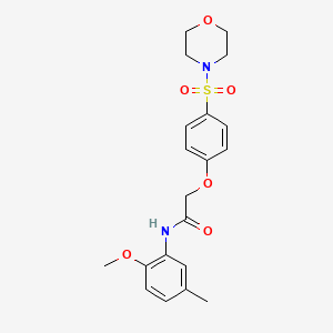 N-(2-methoxy-5-methylphenyl)-2-[4-(morpholin-4-ylsulfonyl)phenoxy]acetamide