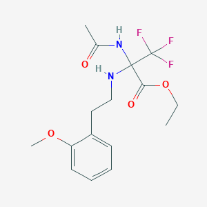 Propanoic acid, 2-(acetylamino)-3,3,3-trifluoro-2-[[2-(2-methoxyphenyl)ethyl]amino]-, ethyl ester