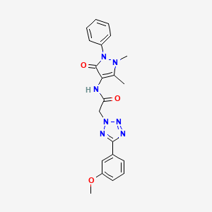 N-(1,5-dimethyl-3-oxo-2-phenyl-2,3-dihydro-1H-pyrazol-4-yl)-2-[5-(3-methoxyphenyl)-2H-tetrazol-2-yl]acetamide