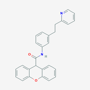 molecular formula C27H22N2O2 B11470270 N-{3-[2-(pyridin-2-yl)ethyl]phenyl}-9H-xanthene-9-carboxamide 