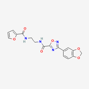 3-(1,3-benzodioxol-5-yl)-N-{2-[(furan-2-ylcarbonyl)amino]ethyl}-1,2,4-oxadiazole-5-carboxamide