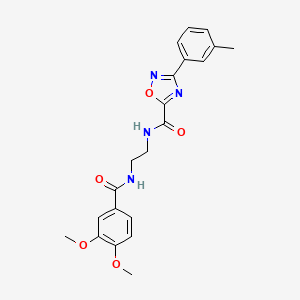 N-(2-{[(3,4-dimethoxyphenyl)carbonyl]amino}ethyl)-3-(3-methylphenyl)-1,2,4-oxadiazole-5-carboxamide