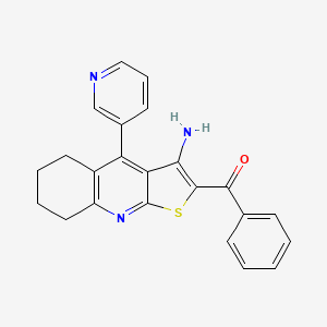 [3-Amino-4-(pyridin-3-yl)-5,6,7,8-tetrahydrothieno[2,3-b]quinolin-2-yl](phenyl)methanone