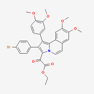 Ethyl [2-(4-bromophenyl)-1-(3,4-dimethoxyphenyl)-8,9-dimethoxypyrrolo[2,1-a]isoquinolin-3-yl](oxo)acetate