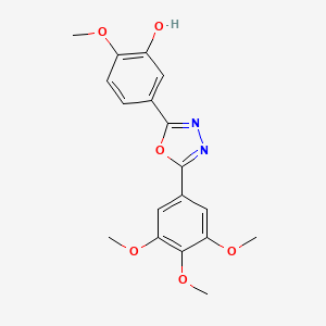 2-Methoxy-5-[5-(3,4,5-trimethoxyphenyl)-1,3,4-oxadiazol-2-yl]phenol