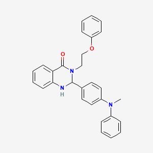 2-{4-[methyl(phenyl)amino]phenyl}-3-(2-phenoxyethyl)-2,3-dihydroquinazolin-4(1H)-one