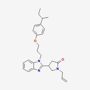 molecular formula C27H33N3O2 B11470403 4-(1-{3-[4-(butan-2-yl)phenoxy]propyl}-1H-benzimidazol-2-yl)-1-(prop-2-en-1-yl)pyrrolidin-2-one 