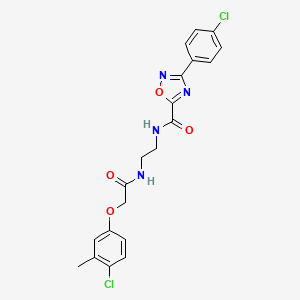 N-(2-{[(4-chloro-3-methylphenoxy)acetyl]amino}ethyl)-3-(4-chlorophenyl)-1,2,4-oxadiazole-5-carboxamide