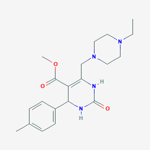 Methyl 6-[(4-ethylpiperazin-1-yl)methyl]-4-(4-methylphenyl)-2-oxo-1,2,3,4-tetrahydropyrimidine-5-carboxylate