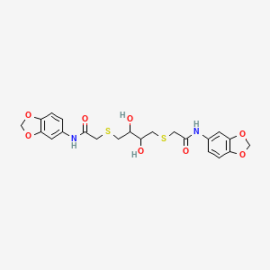 2,2'-[(2,3-dihydroxybutane-1,4-diyl)disulfanediyl]bis[N-(1,3-benzodioxol-5-yl)acetamide]