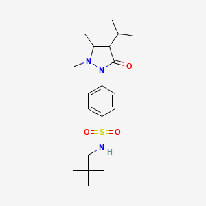 4-[2,3-dimethyl-5-oxo-4-(propan-2-yl)-2,5-dihydro-1H-pyrazol-1-yl]-N-(2,2-dimethylpropyl)benzenesulfonamide