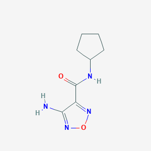 molecular formula C8H12N4O2 B11470476 4-amino-N-cyclopentyl-1,2,5-oxadiazole-3-carboxamide 