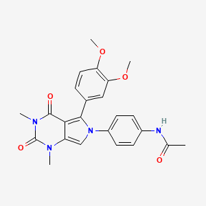 N-{4-[5-(3,4-dimethoxyphenyl)-1,3-dimethyl-2,4-dioxo-1,2,3,4-tetrahydro-6H-pyrrolo[3,4-d]pyrimidin-6-yl]phenyl}acetamide