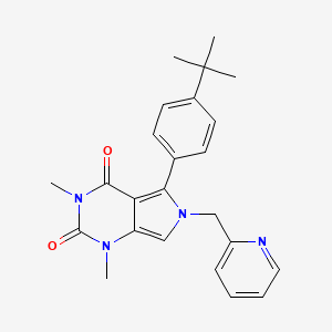 5-(4-tert-butylphenyl)-1,3-dimethyl-6-(pyridin-2-ylmethyl)-1H-pyrrolo[3,4-d]pyrimidine-2,4(3H,6H)-dione