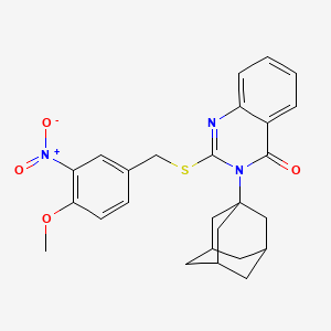 3-(Adamantan-1-YL)-2-{[(4-methoxy-3-nitrophenyl)methyl]sulfanyl}-3,4-dihydroquinazolin-4-one