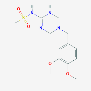 N-[5-(3,4-dimethoxybenzyl)-1,4,5,6-tetrahydro-1,3,5-triazin-2-yl]methanesulfonamide