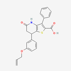 5-Oxo-3-phenyl-7-[3-(prop-2-en-1-yloxy)phenyl]-4,5,6,7-tetrahydrothieno[3,2-b]pyridine-2-carboxylic acid