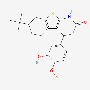 7-tert-butyl-4-(3-hydroxy-4-methoxyphenyl)-3,4,5,6,7,8-hexahydro[1]benzothieno[2,3-b]pyridin-2(1H)-one