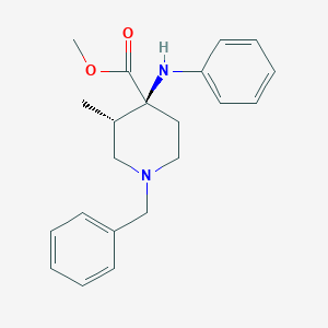 B1147059 cis-3-Methyl-4-(phenylamino)-1-(phenylmethyl)-4-piperidinecarboxylic Acid Methyl Ester CAS No. 147292-29-3